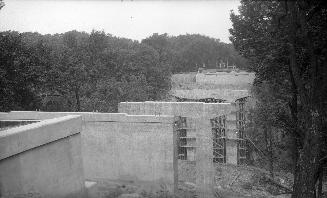 Sherbourne St., bridge north of Bloor Street East, looking north during construction