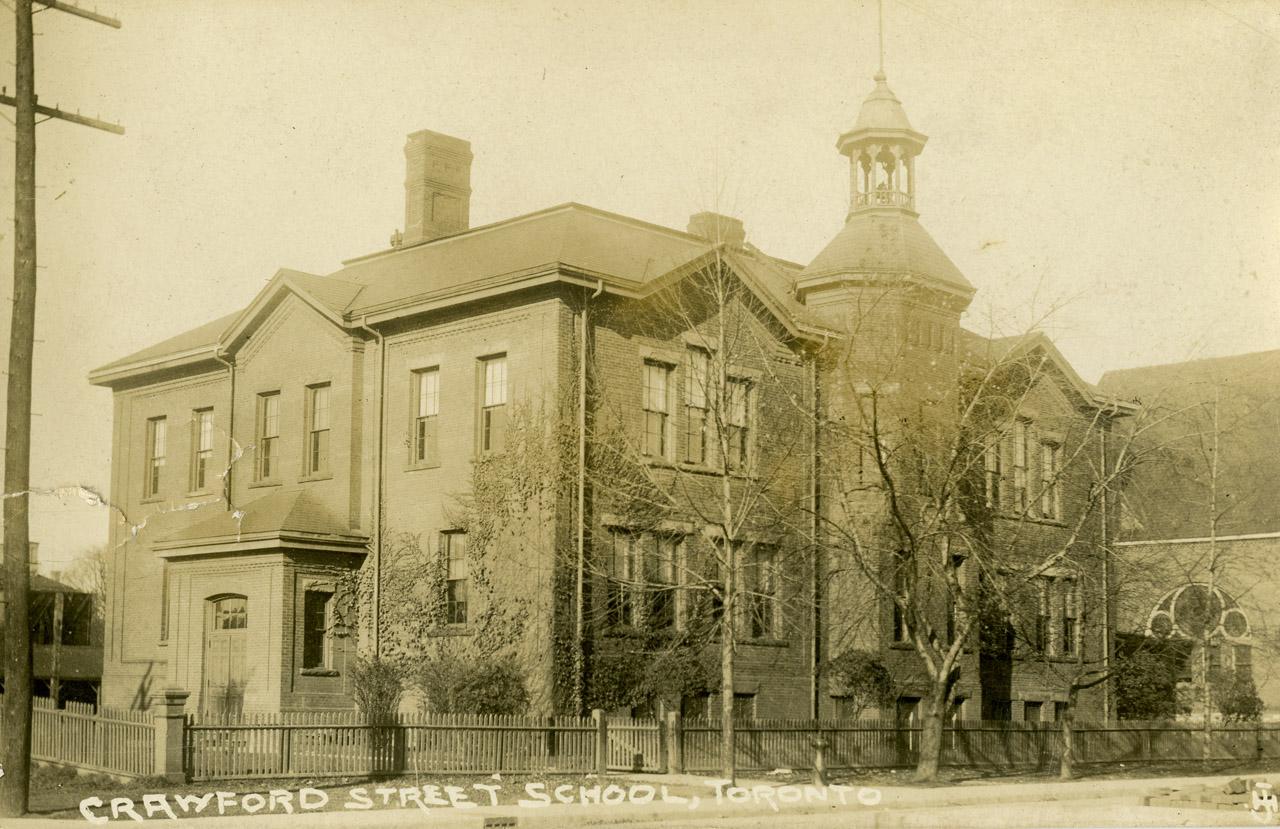 Crawford St. Public School, Crawford St., northwest corner Adelaide Street West