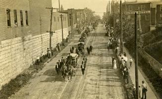 Dalvine (launch), funeral of nine drowned in capsize, Keele St