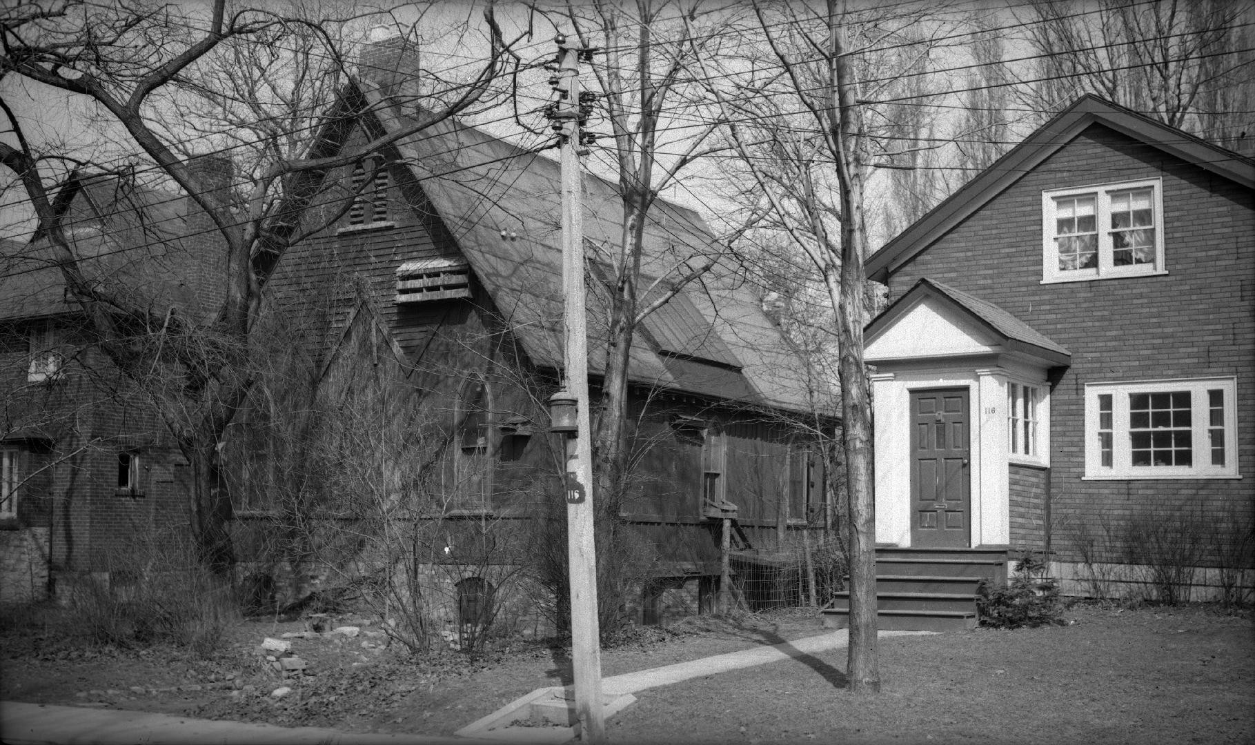 Image shows a few two storey residential houses.