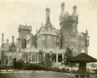 Image shows the front view of Casa Loma.