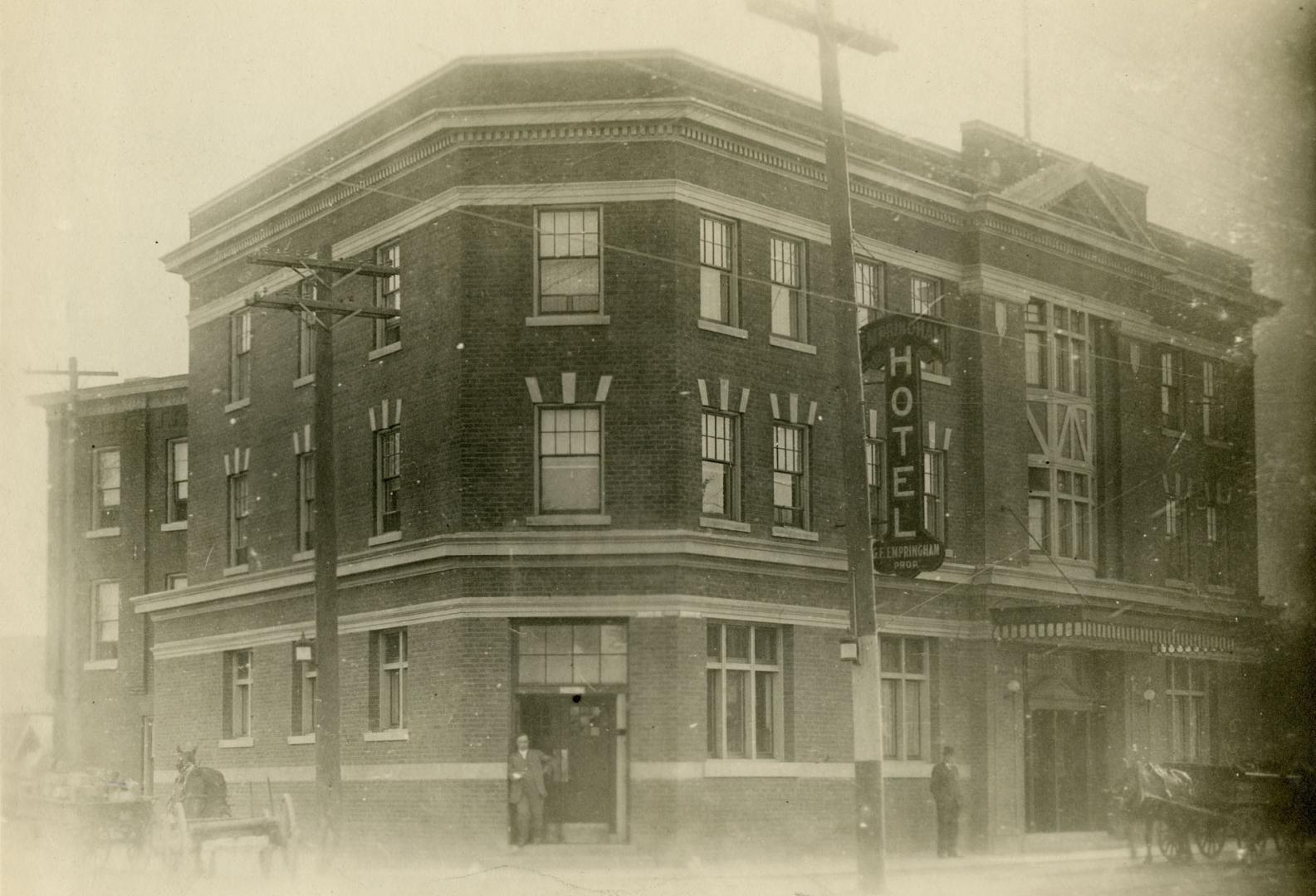 Empringham Hotel (1914), Danforth Avenue, southwest corner Dawes Road