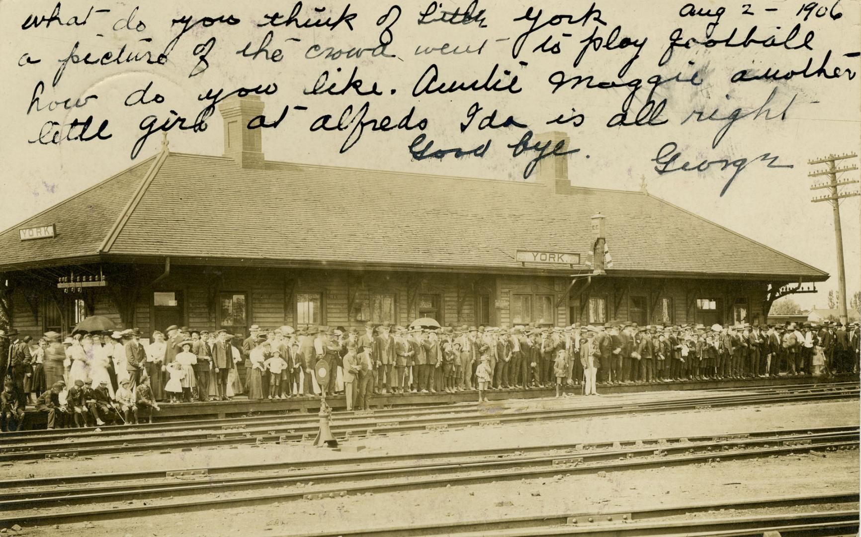 York Railway Station (G.T.R.), Main St., east side, south of Danforth Avenue