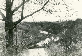 River, emptying into Grenadier Pond, looking north from Bloor St