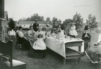 Rennie, William, house, Ellis Avenue, east side, around Grenadier Heights, showing garden-party