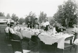 Rennie, William, house, Ellis Avenue, east side, around Grenadier Heights, showing garden-party