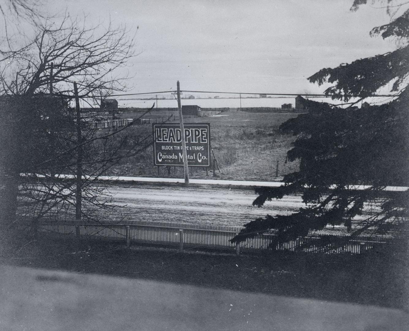 Queen Street East, looking south from Jesse Ashbridge house, Queen Street East, north side, west of Woodfield Road Toronto, Ontario