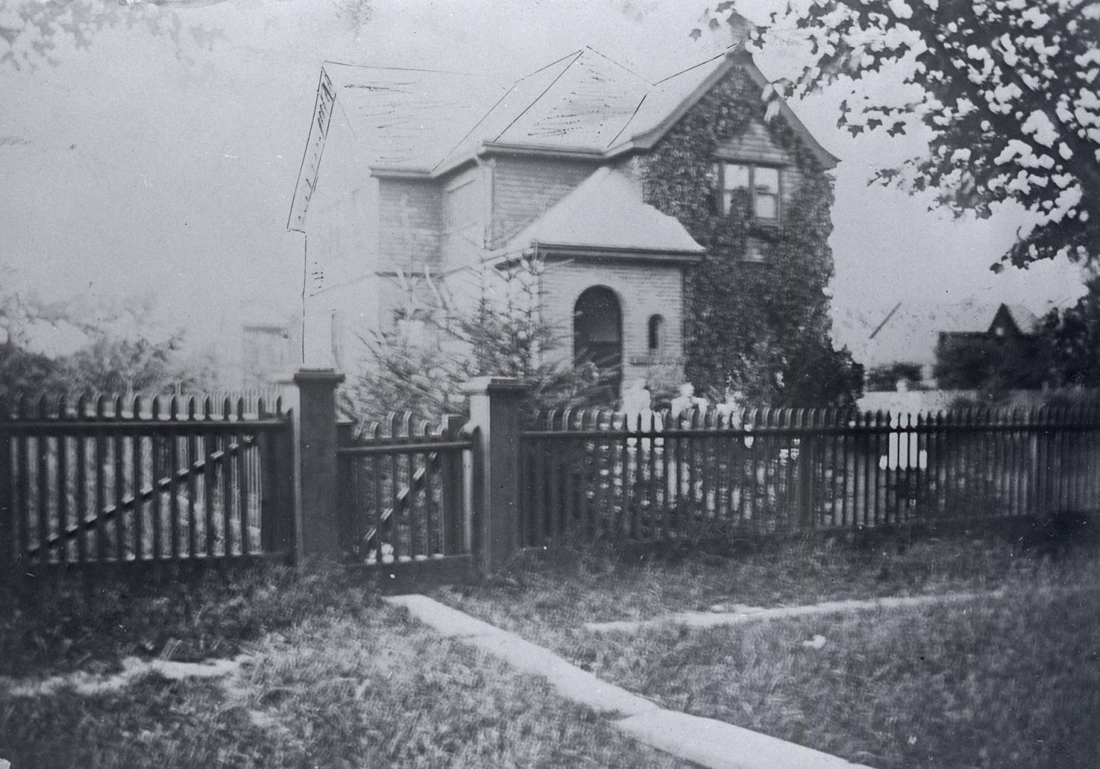 Judd, Elizabeth, house, Blythwood Road, north side, east of Saint Hilda's Avenue. Image shows a…