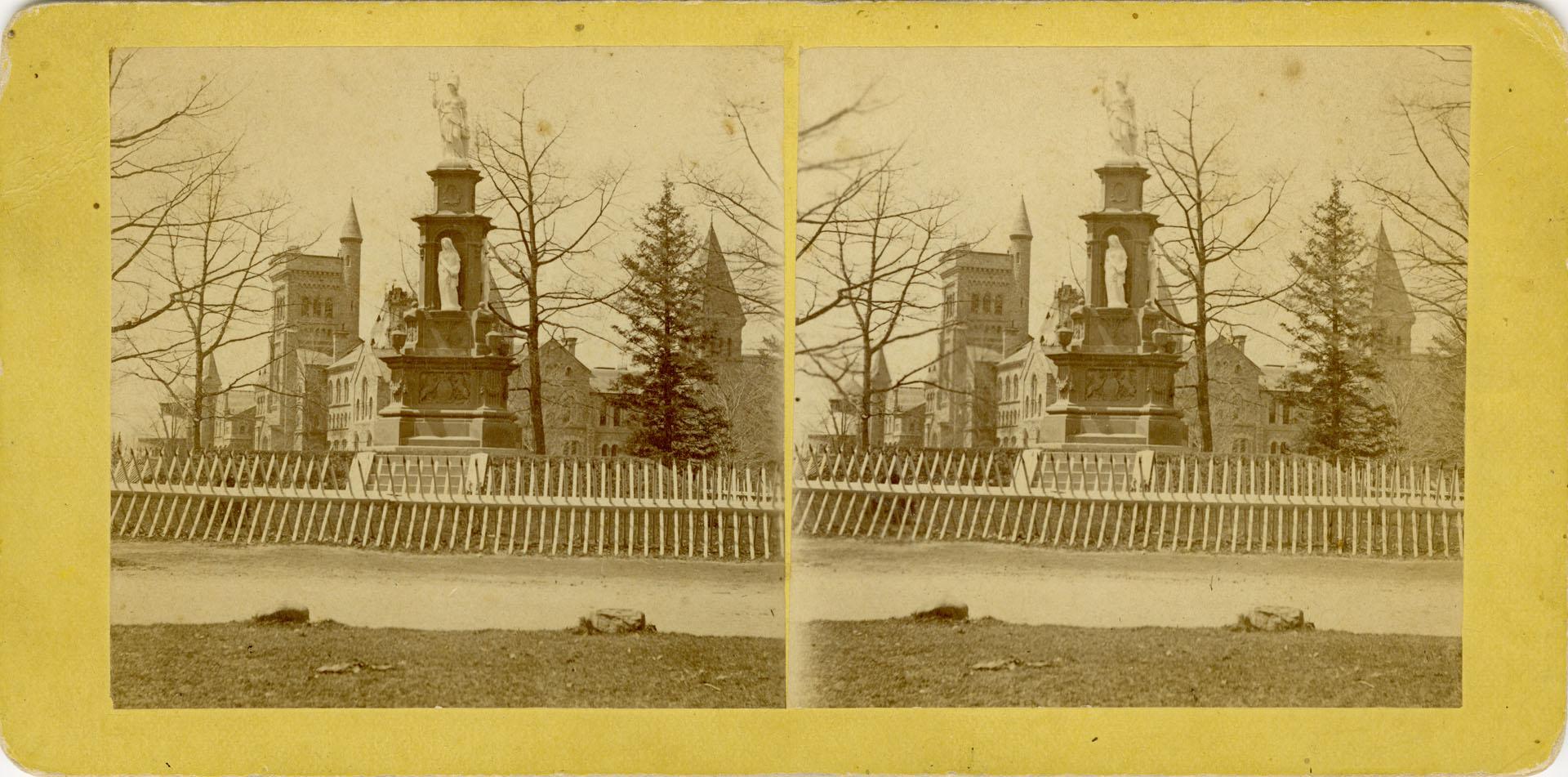 Volunteers' Monument, Queen's Park, west side Queen's Park Crescent West, south of Wellesley St