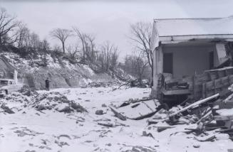 Humber River, Raymore Dr., after Hurricane Hazel, 1954., Toronto, Ontario