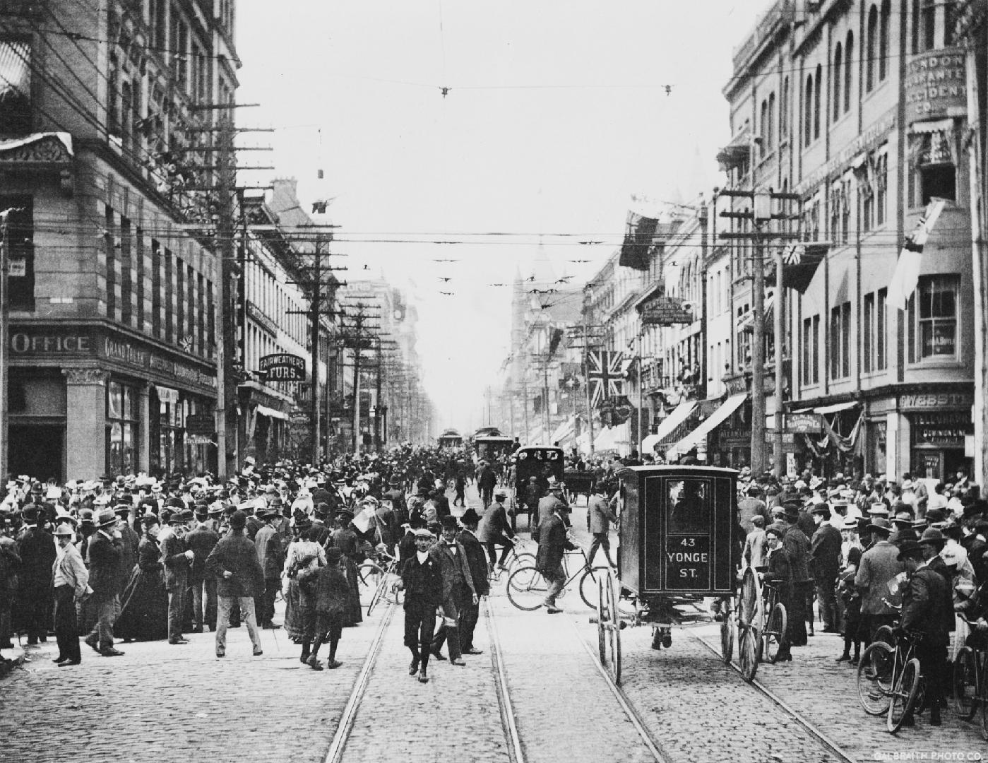 Yonge Street, looking north from King St