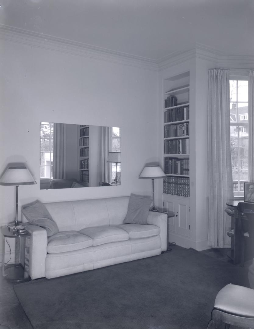 Glassco, J. Grant, house, 27 Dunloe Road., east side, south of Kilbarry Road., INTERIOR, study. Toronto, Ontario