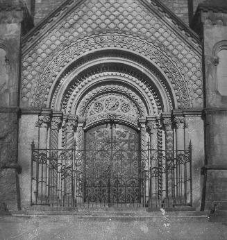 University College, doorway, main