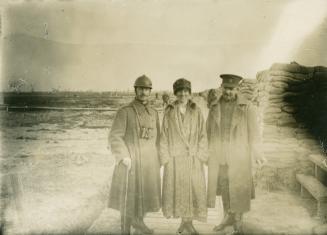 Mabel Adamson with Belgian soldiers