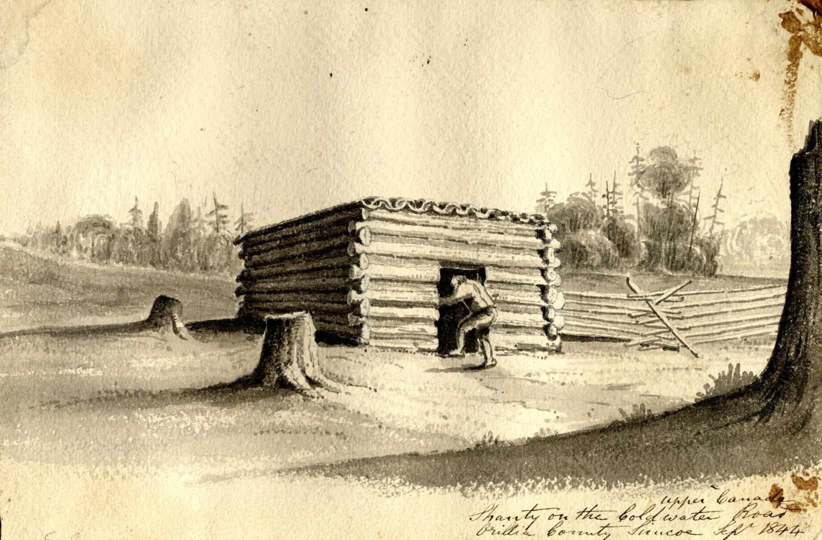 Shanty on the Coldwater Road, Orillia Township, Ontario