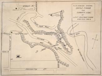 Plan Showing Original Castle Frank, Toronto, Ontario