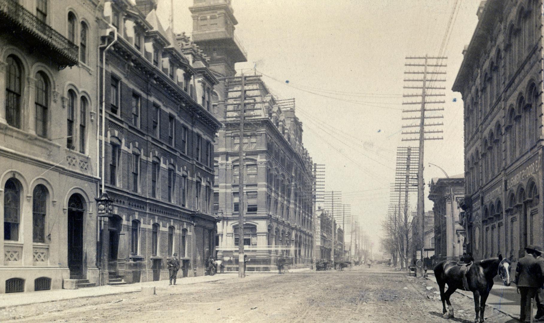 Bay St., looking north from south of King St. West Toronto, Ontario