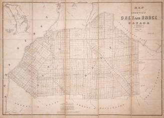 Map of the Counties of Grey and Bruce Canada 