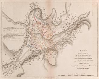 Plan of the Action at Huberton under Brigadier General Frazer, supported by Major General Reidesel, on 7th July 1777