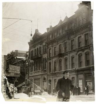 Bay St., west side, looking south from King Street West, Toronto, Ontario