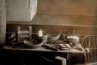 Canadian Historical Exhibition, 1899, Victoria College, table belonging to J