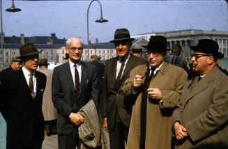 Five of the judges for the City Hall and Square Competition, Toronto, 1958