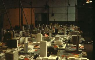 Architectural models at Horticultural Building for City Hall and Square Competition, Toronto, 1958