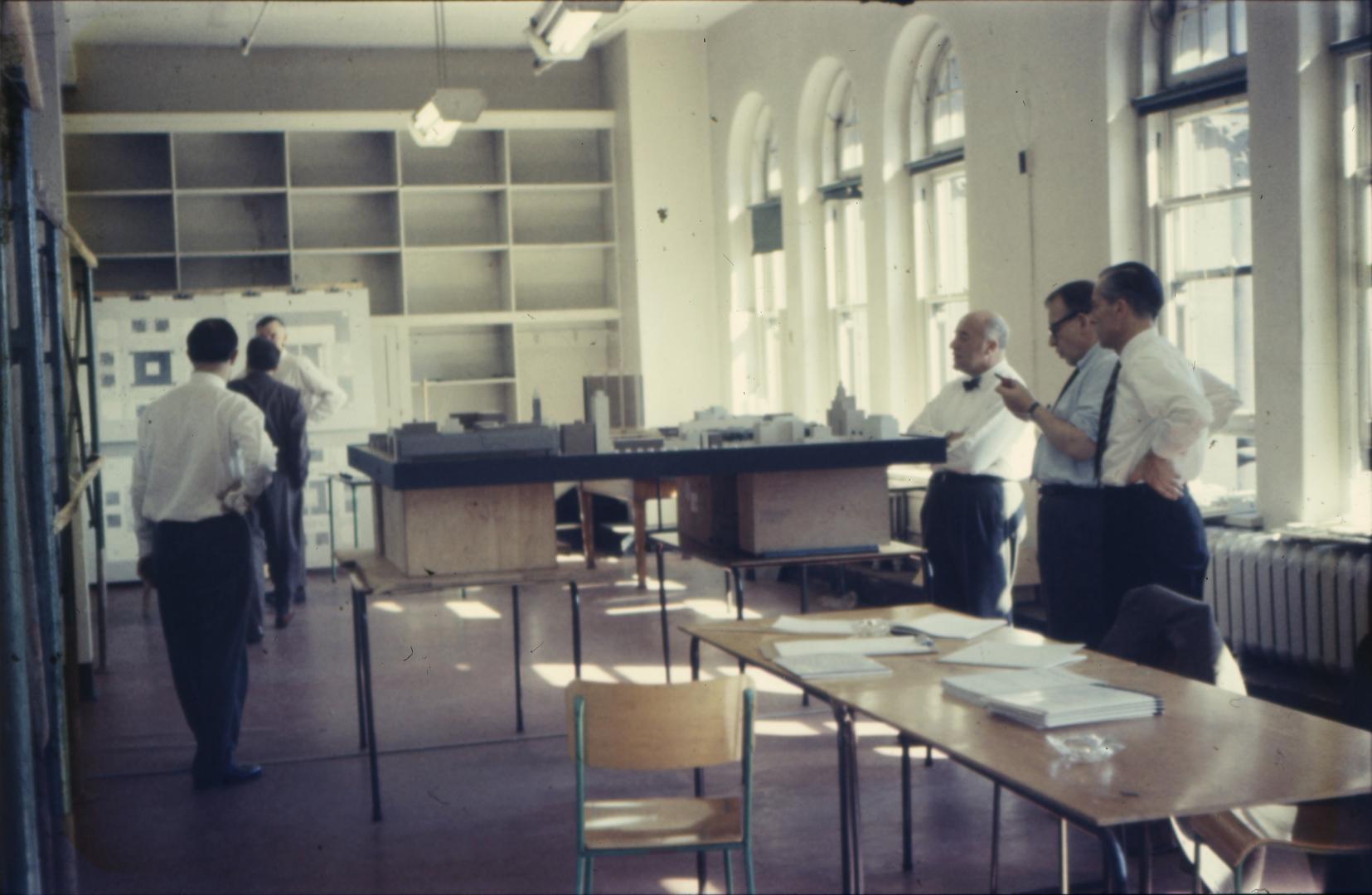 Competition office, City Hall and Square Competition, Toronto, 1958, located in Old City Hall