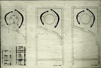 Viljo Revell entry, City Hall and Square Competition, Toronto, 1958, architectural drawing, aerial view, stage two