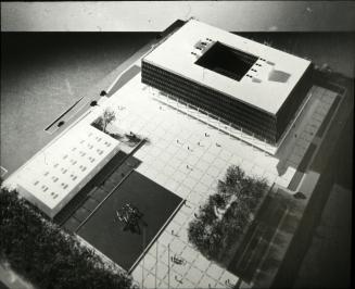 David Horne entry, City Hall and Square Competition, Toronto, 1958, architectural model