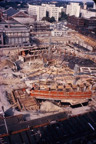 Construction site of new City Hall, ca