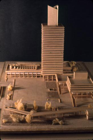 Taneo Oki entry, City Hall and Square Competition, Toronto, 1958, architectural model