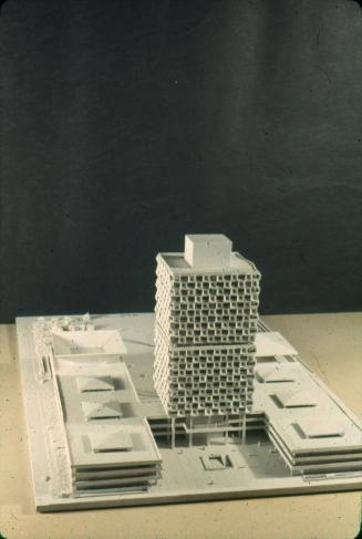 Miki Kurokawa entry, City Hall and Square Competition, Toronto, 1958, architectural model