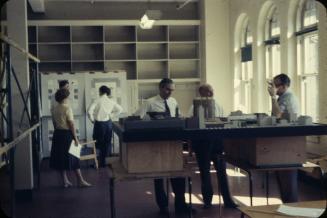 Competition office, City Hall and Square Competition, Toronto, 1958, located in Old City Hall