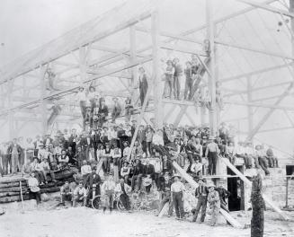 Barn raising - Joseph Jackson Farm