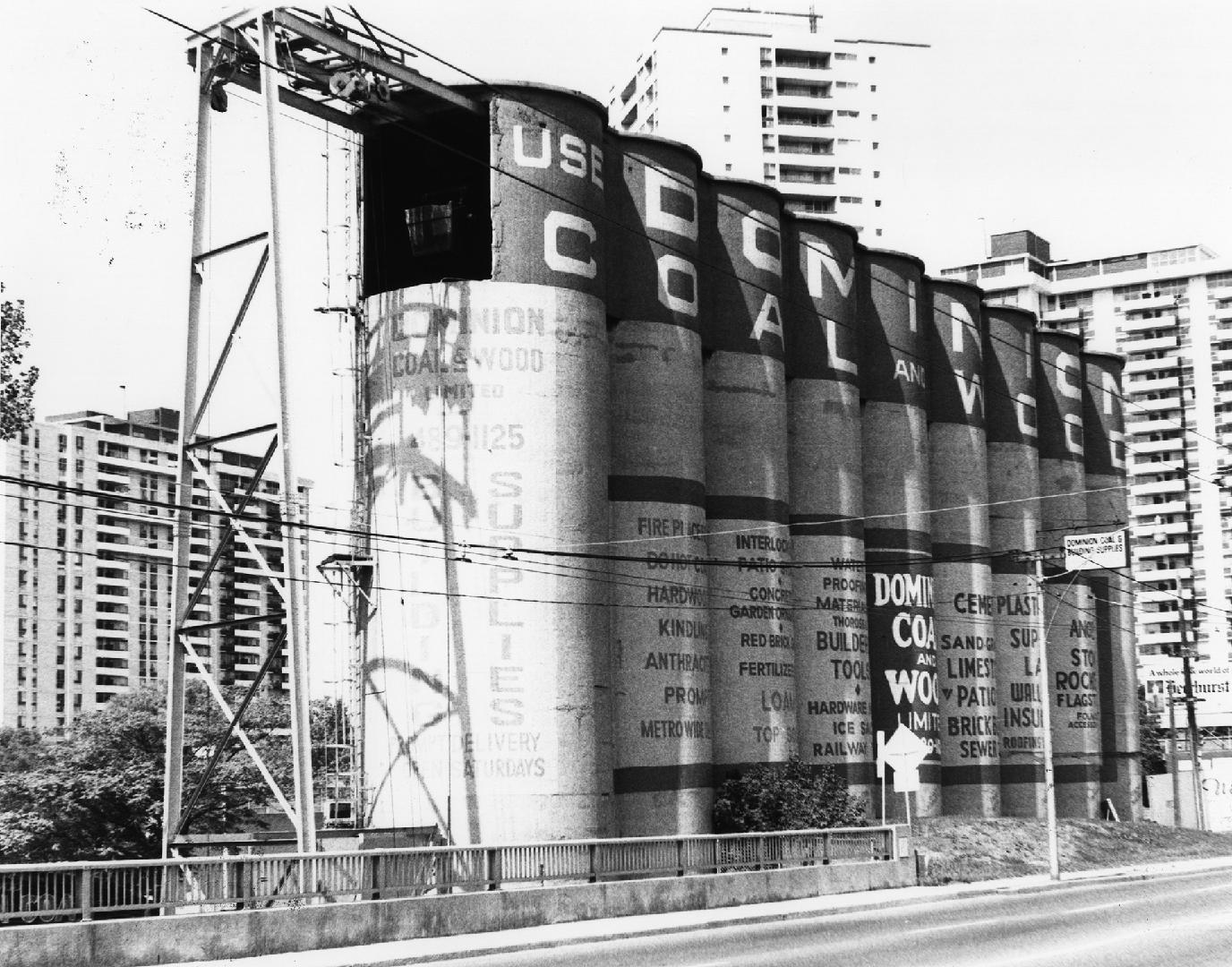 Dominion Coal and Wood Ltd. silos, Merton Street, southwest corner of Mount Pleasant Road, Toro…