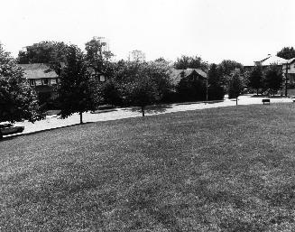 Glebe Manor Square West, looking northeast to Belsize Drive, north side, and Acacia Road, Toron…