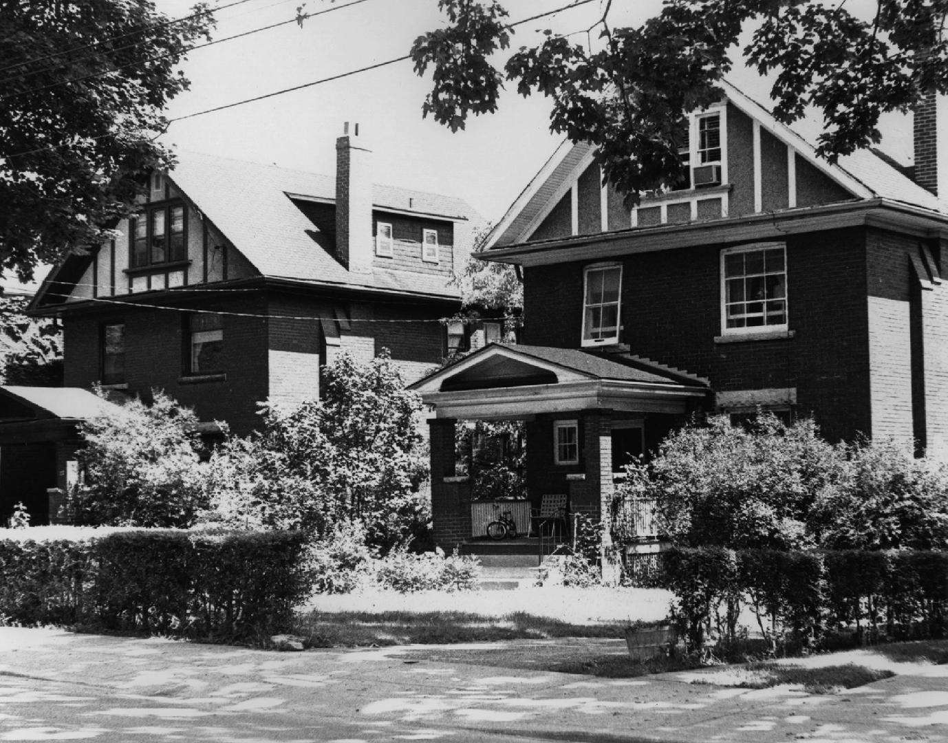  Image shows two houses on Highbourne Road, east side, between Eglinton Avenue West and College…