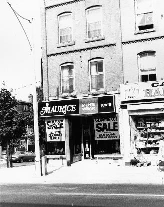 Stores, 2509 Yonge Street, southeast corner of Keewatin Avenue, Toronto, Ontario. Image shows a…