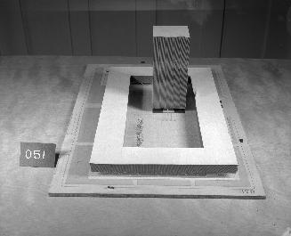 Bruce A. Abrahamson entry, City Hall and Square Competition, Toronto, 1958, architectural model