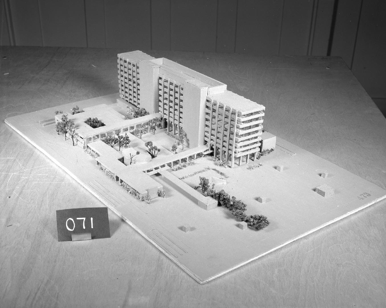 D. West Stearns entry, City Hall and Square Competition, Toronto, 1958, architectural model