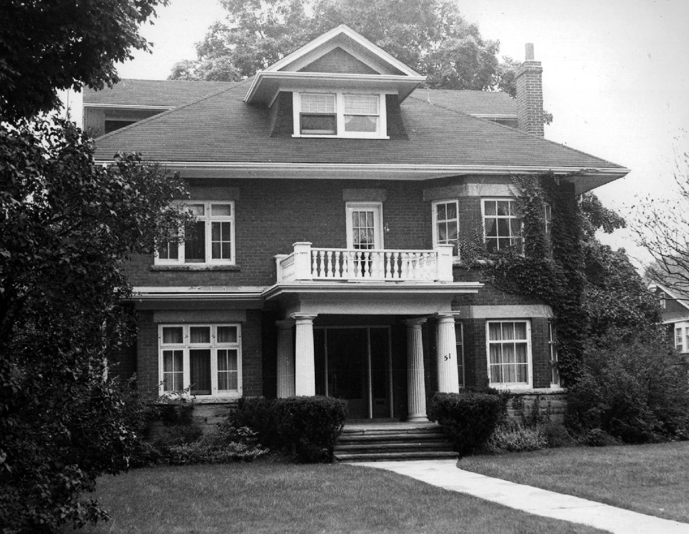 House, 51 Glengrove Avenue West, southeast corner of Duplex Avenue, Toronto, Ontario. Image sho…