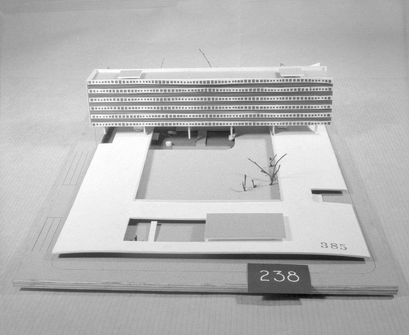 H. D. J. Hogg entry, City Hall and Square Competition, Toronto, 1958, architectural model