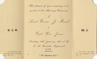 Salvation Army Wedding Invitation