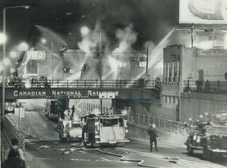 Flames soar at factory blaze. It took about 50 firefighters more than three hours to control a fire at an abandoned tire factory on Bloor St. W., west(...)