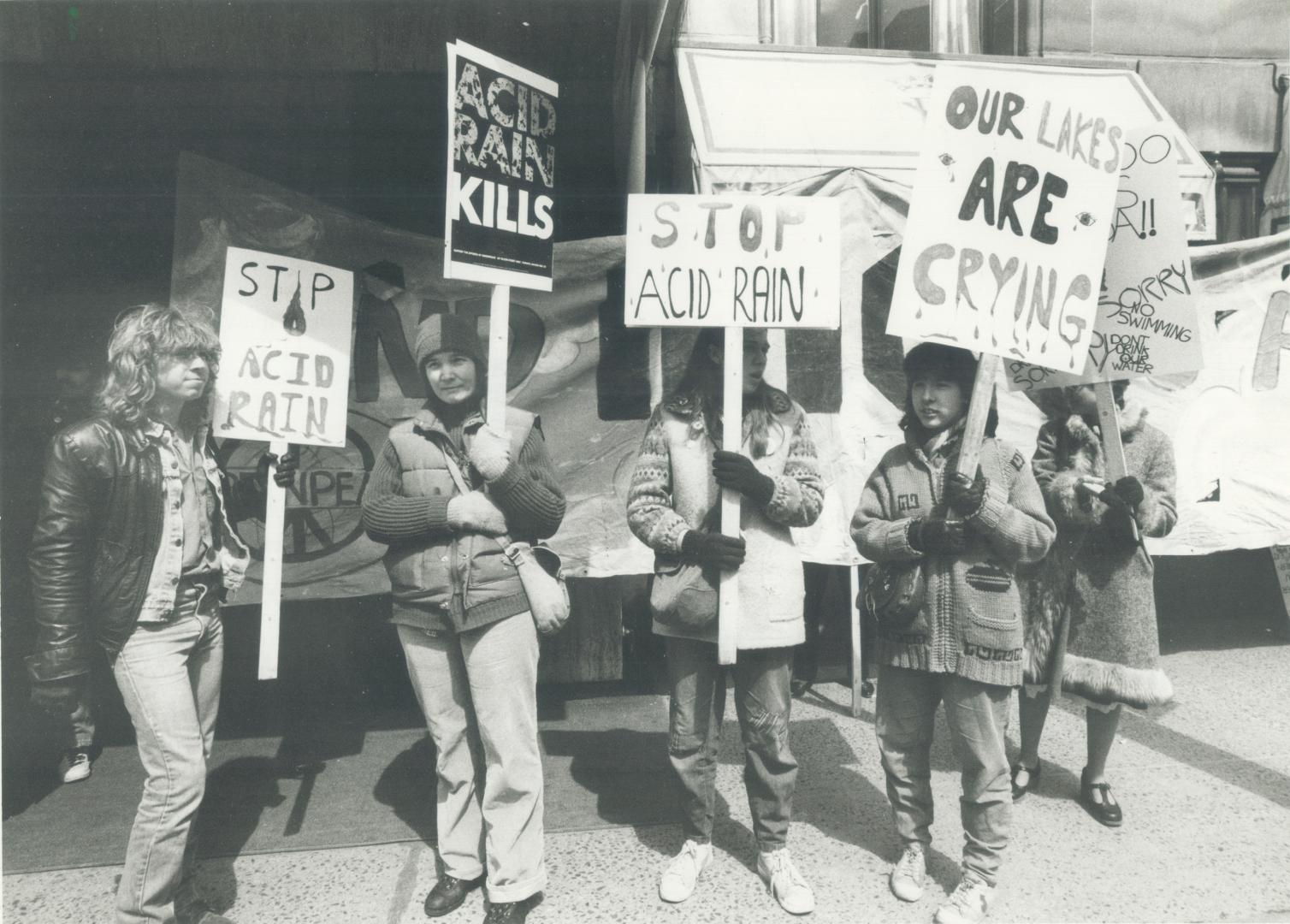 Signs of the times: Citizens in the mid-'80s react to the worry posed by acid rain