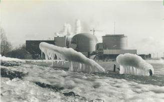 It' cold, cold cold out there - and the ice on these steel stakes near the Pickering nuclear plant is chilly evidence of the cold fact, Winter's here