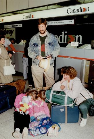 Their wait at Pearson Airport for a flight to St