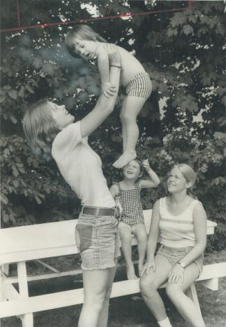 Carol knowles plays with some of the young charges she provided day care for at her family's home on Glengowan Ave