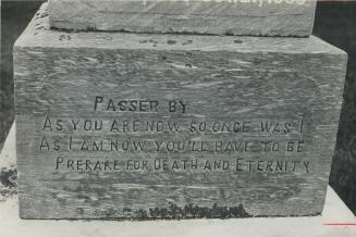 Tombstone of Joseph Mundy in Thornhill Cemetry